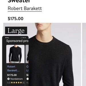 Robert Barakett Charcoal Crewneck Sweater